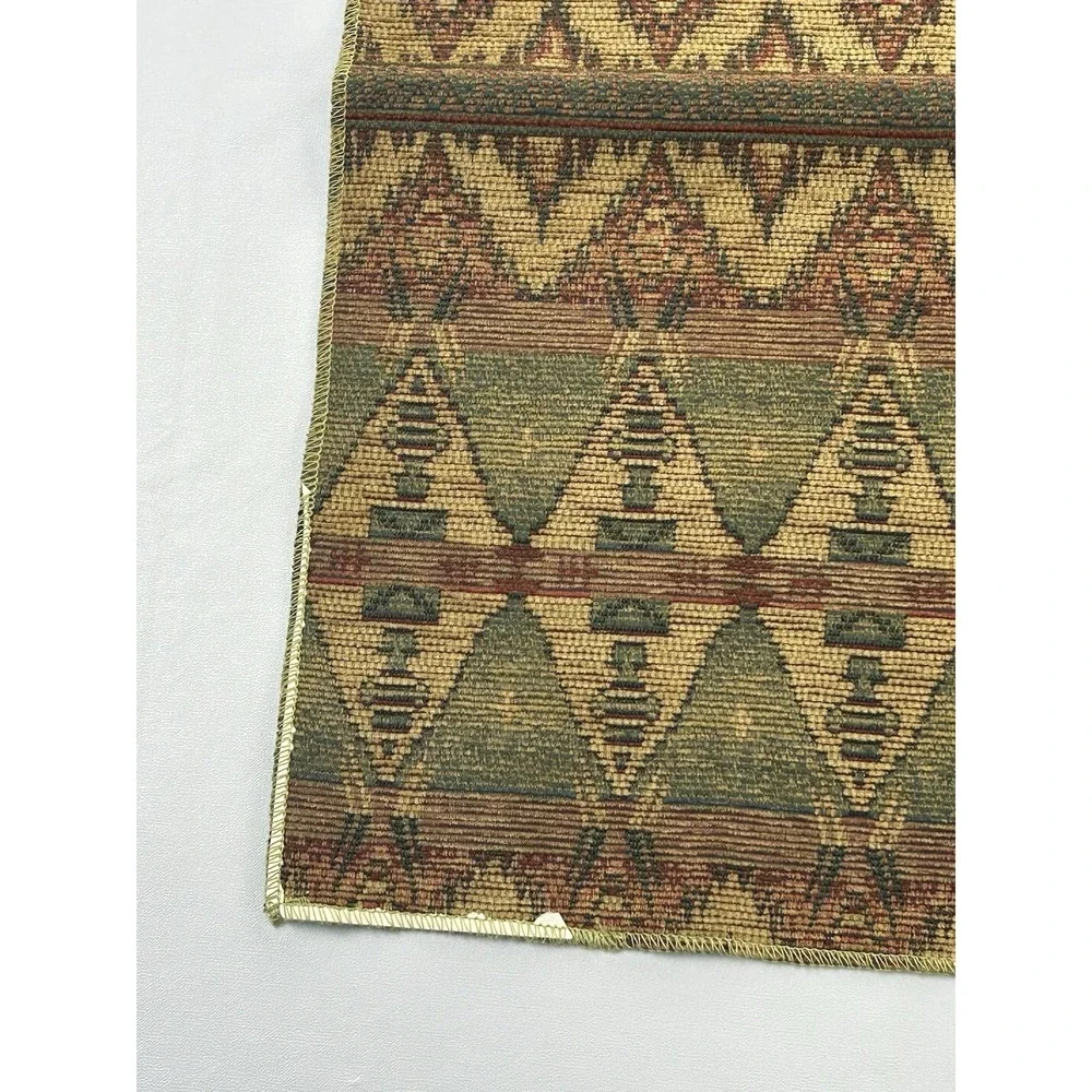 Southwestern Woven Tapestry Table Topper 26.5X26 Rustic Geometric Cabin Lodge